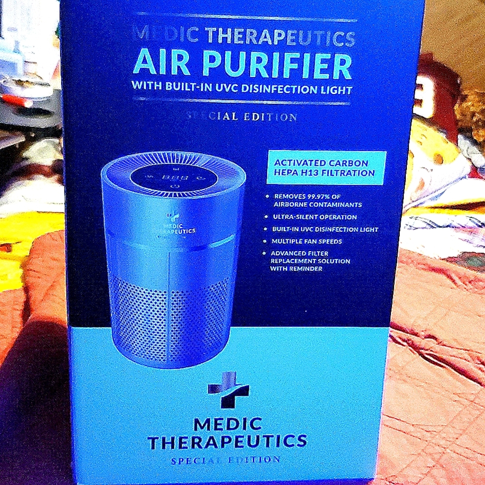 Medic Therapeutic Air Purifier with Built-in UVC Disinfection Light.
